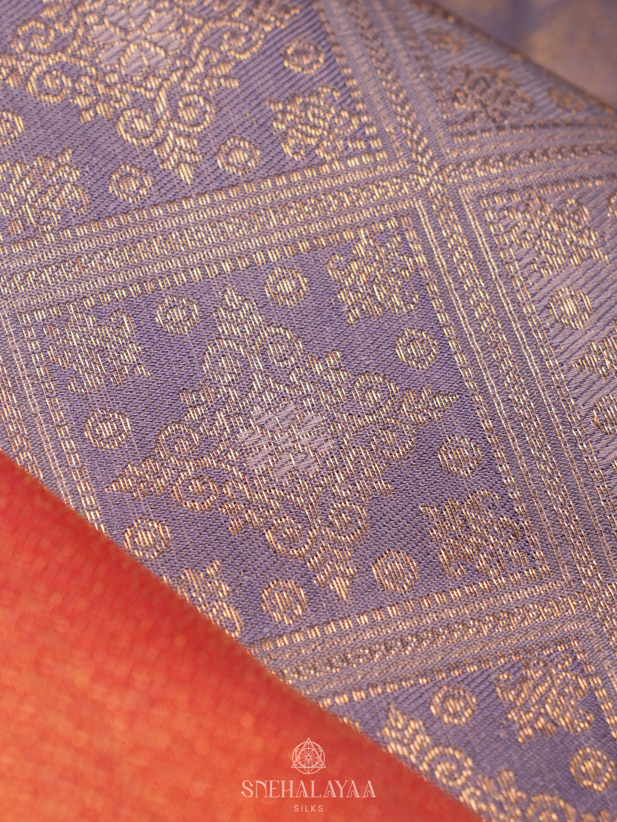 Lilac Kanjivaram Silk Saree
