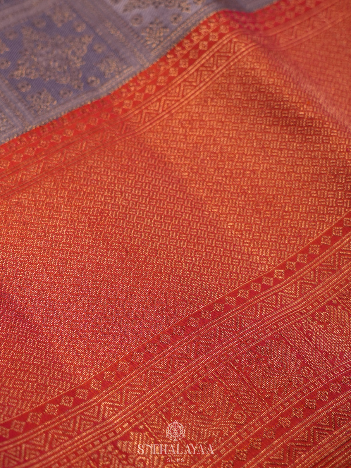 Lilac Kanjivaram Silk Saree