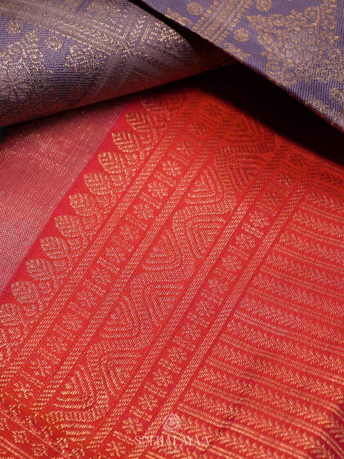 Lilac Kanjivaram Silk Saree