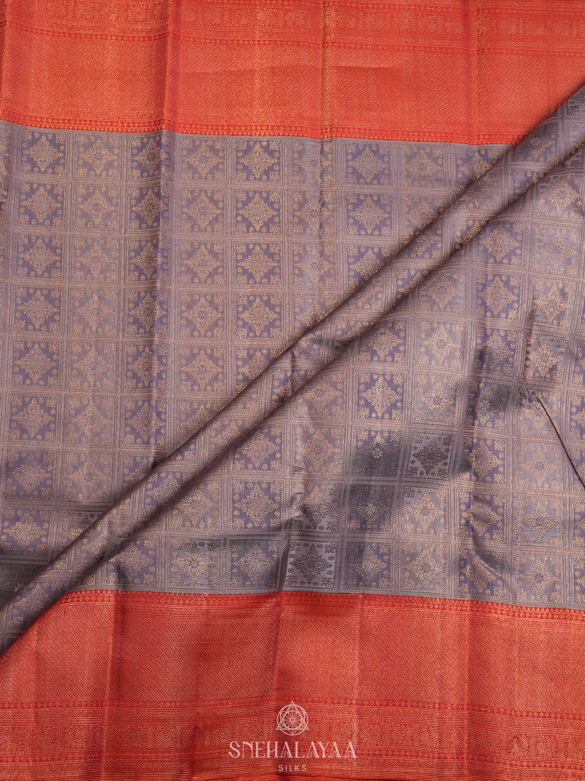 Lilac Kanjivaram Silk Saree