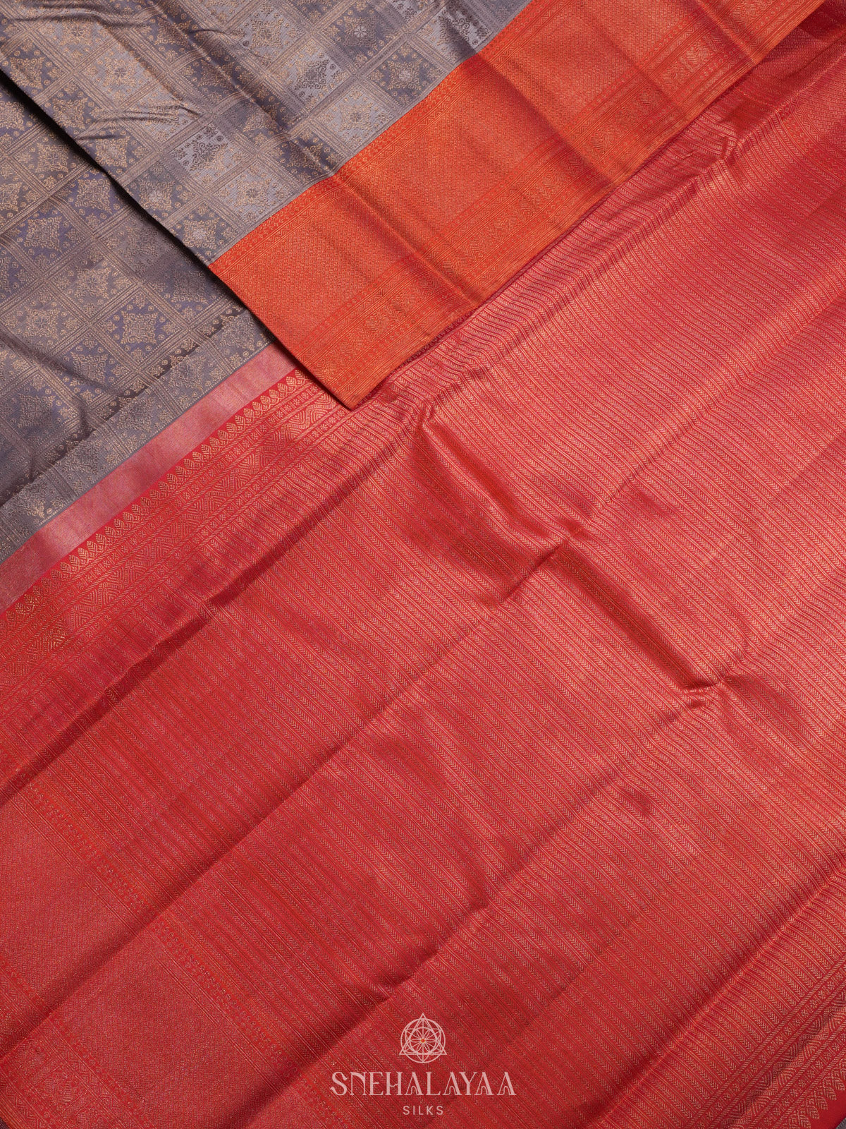 Lilac Kanjivaram Silk Saree
