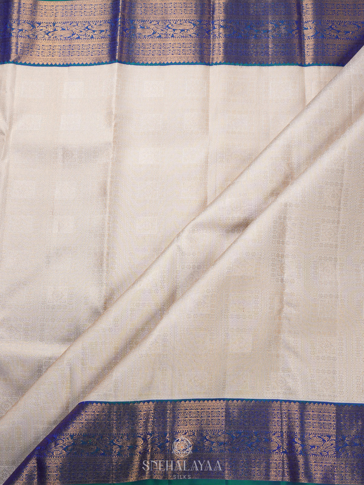 White Kanjivaram Silk Saree