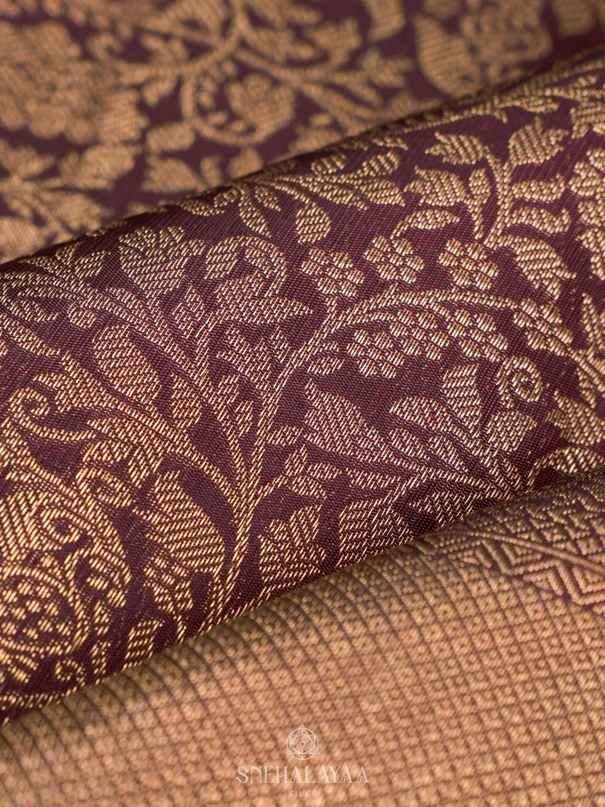 Brown Kanjivaram Silk Saree