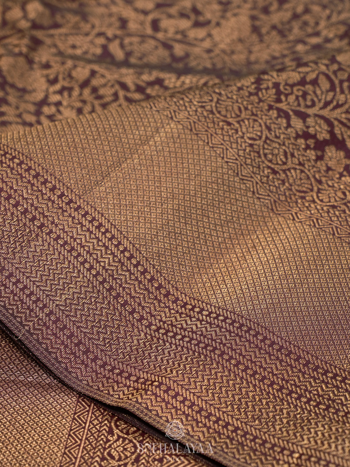 Brown Kanjivaram Silk Saree