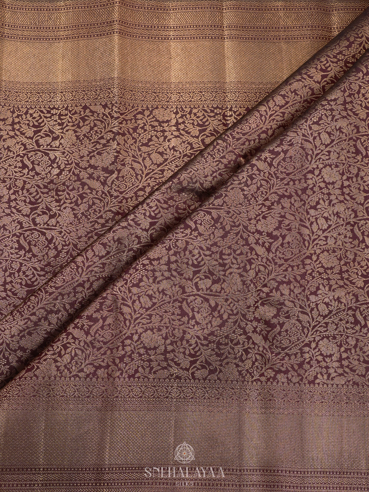 Brown Kanjivaram Silk Saree