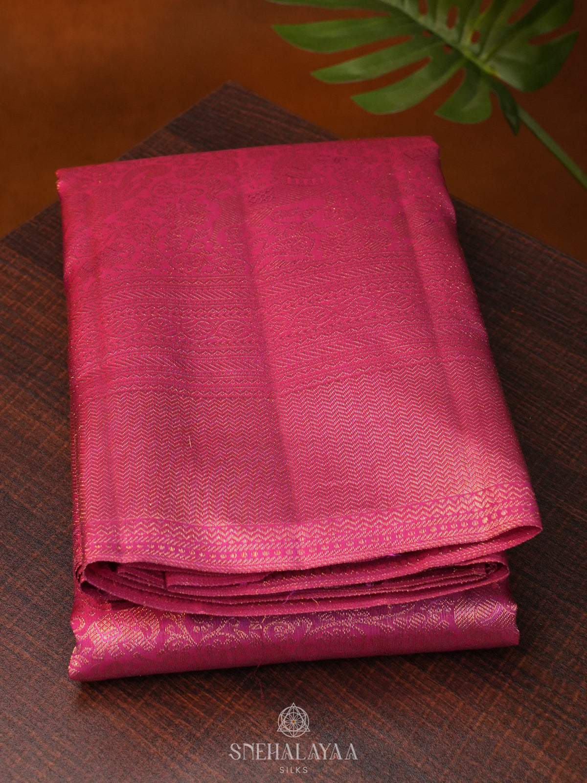 Wine Red Kanjivaram Silk Saree