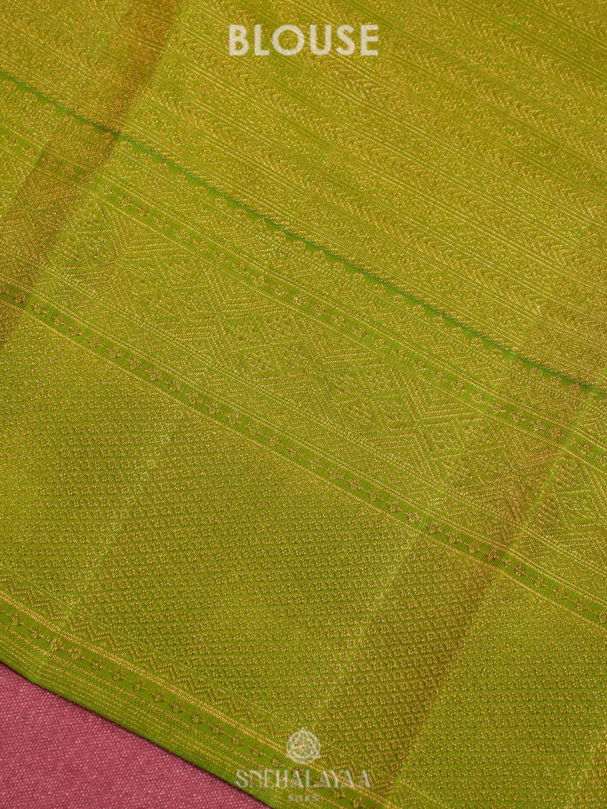 Lime Green Kanjivaram Silk Saree