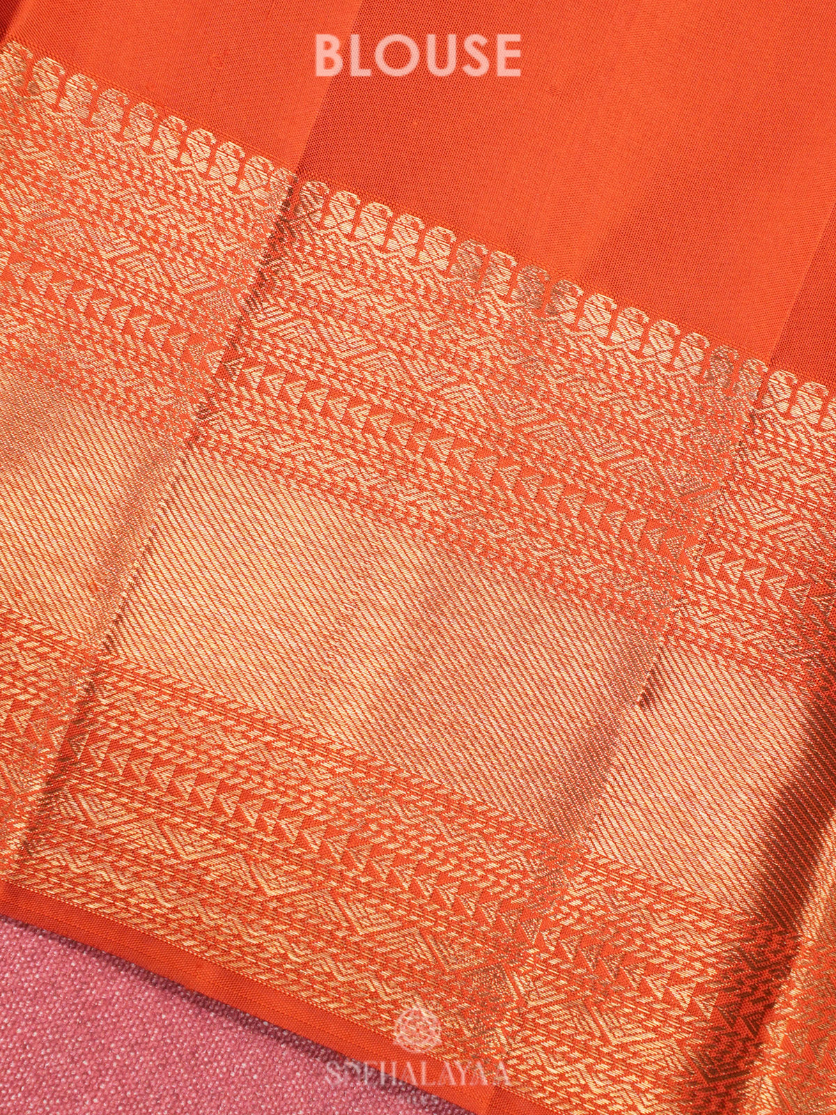 Orange Kanjivaram Silk Saree