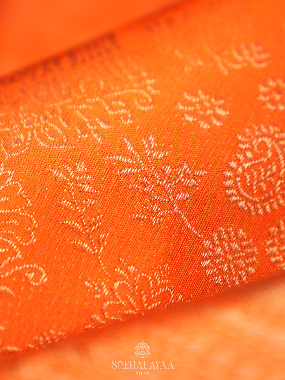 Orange Kanjivaram Silk Saree