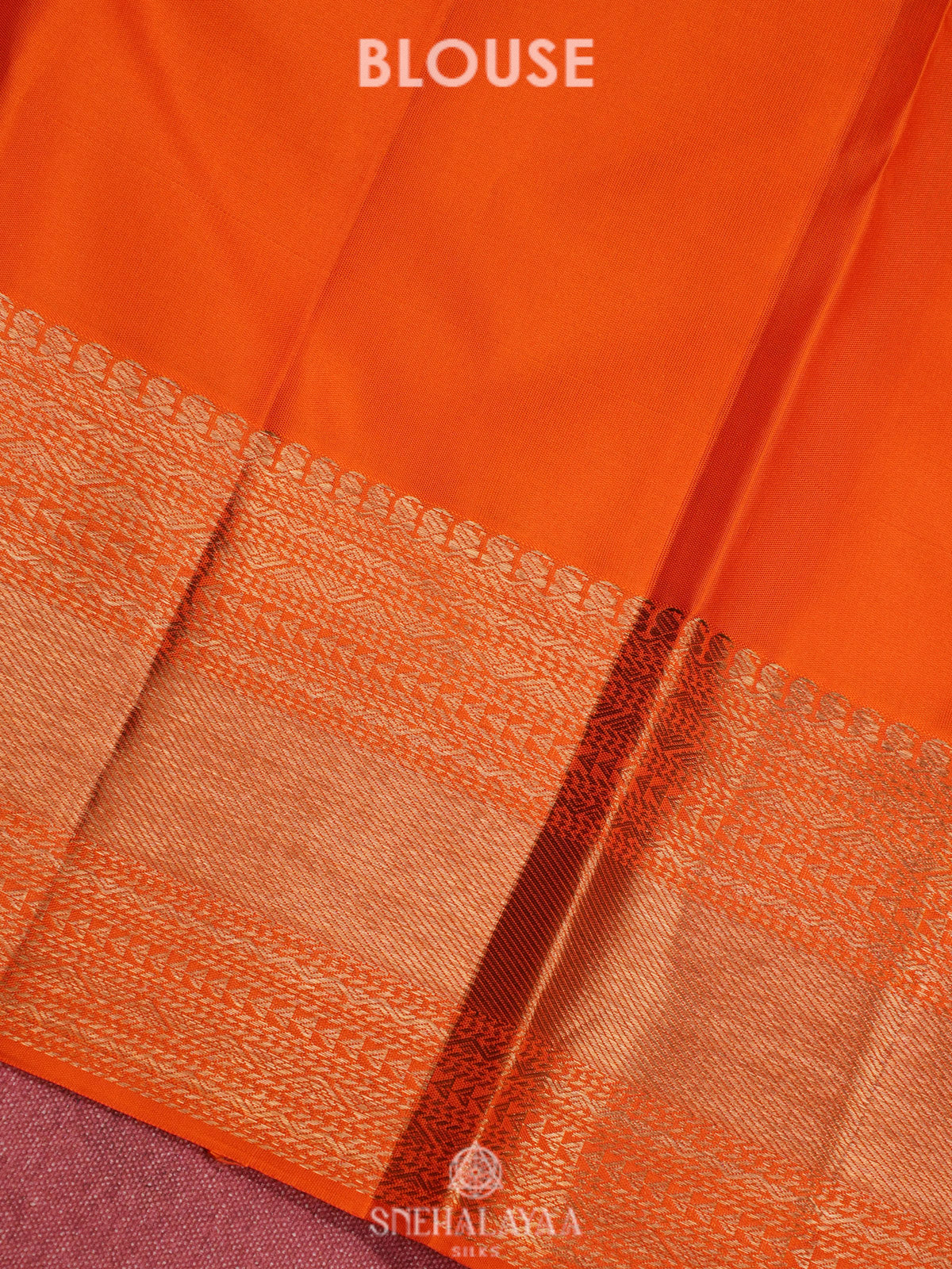 Orange Kanjivaram Silk Saree
