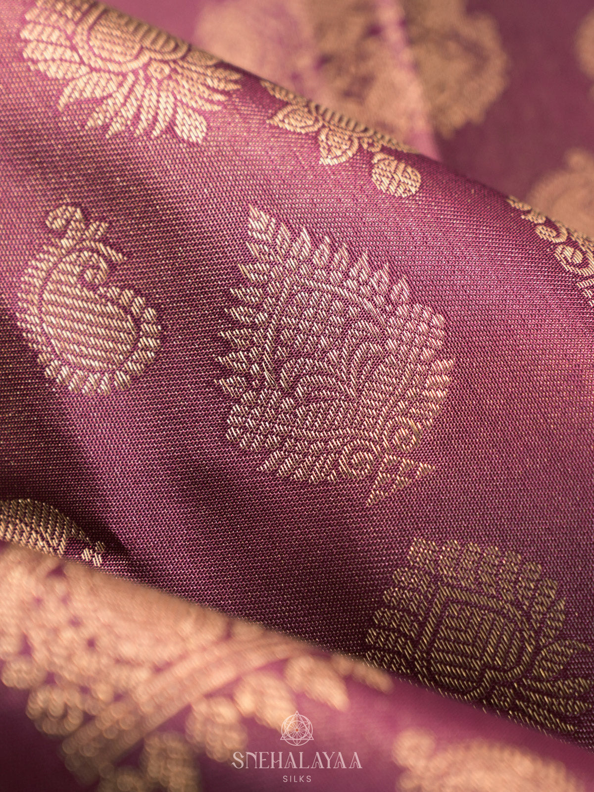 Burgundy Kanjivaram Silk Saree