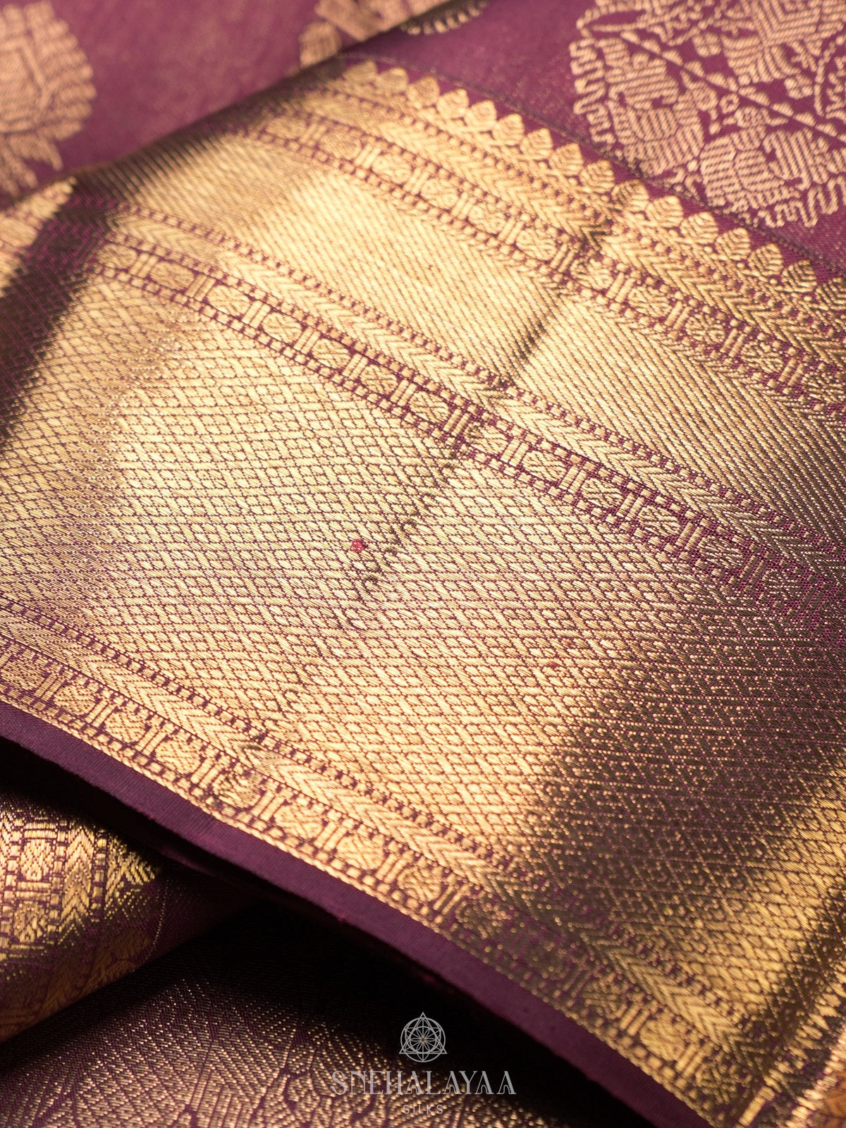 Burgundy Kanjivaram Silk Saree