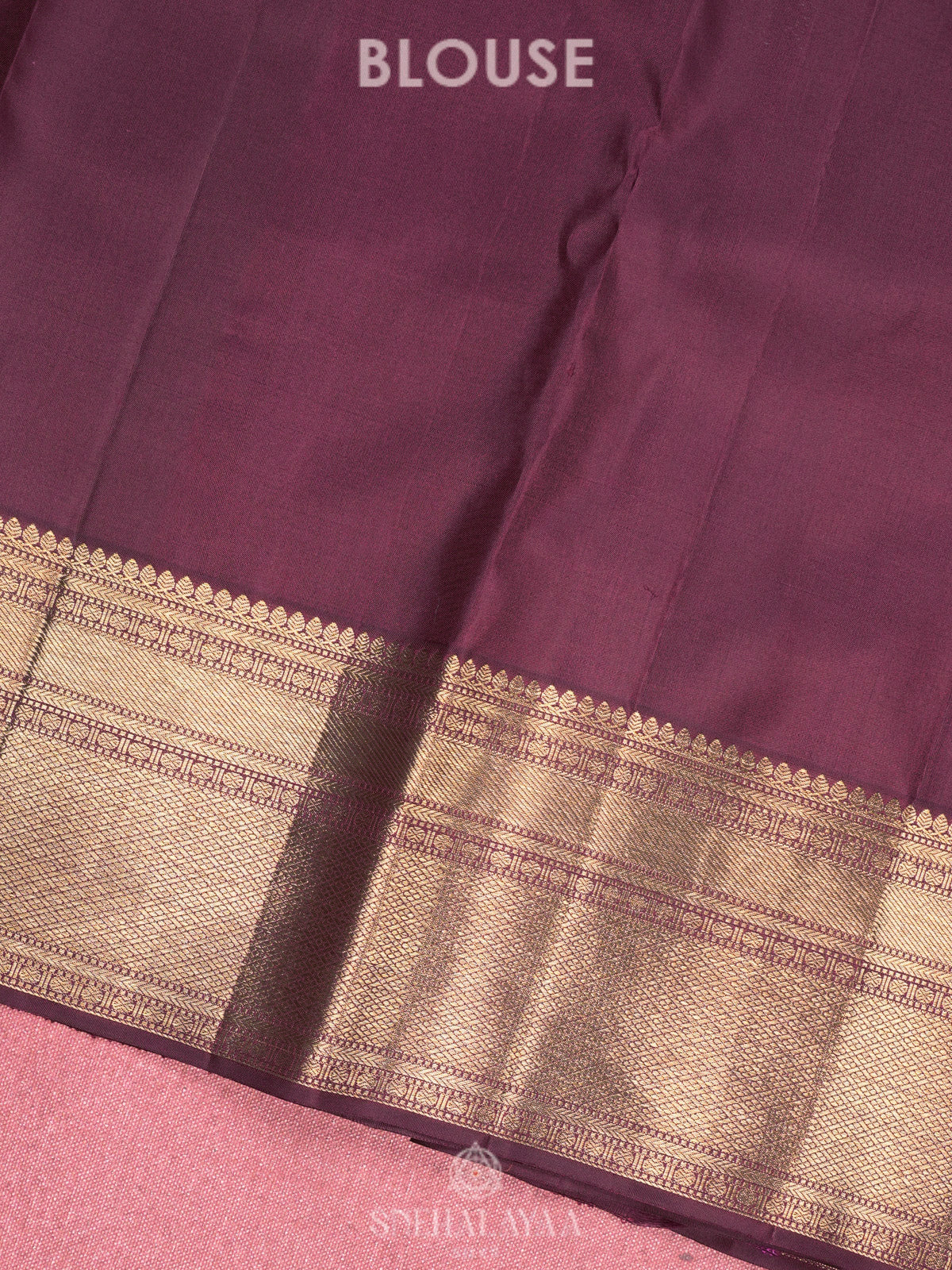 Burgundy Kanjivaram Silk Saree