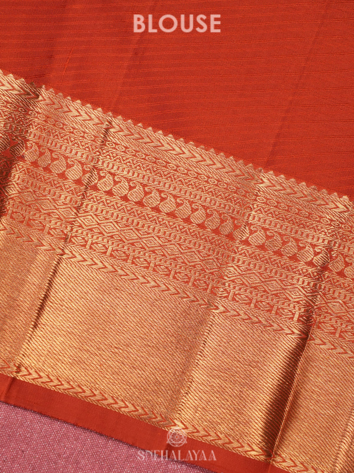 Orange Kanjivaram Silk Saree