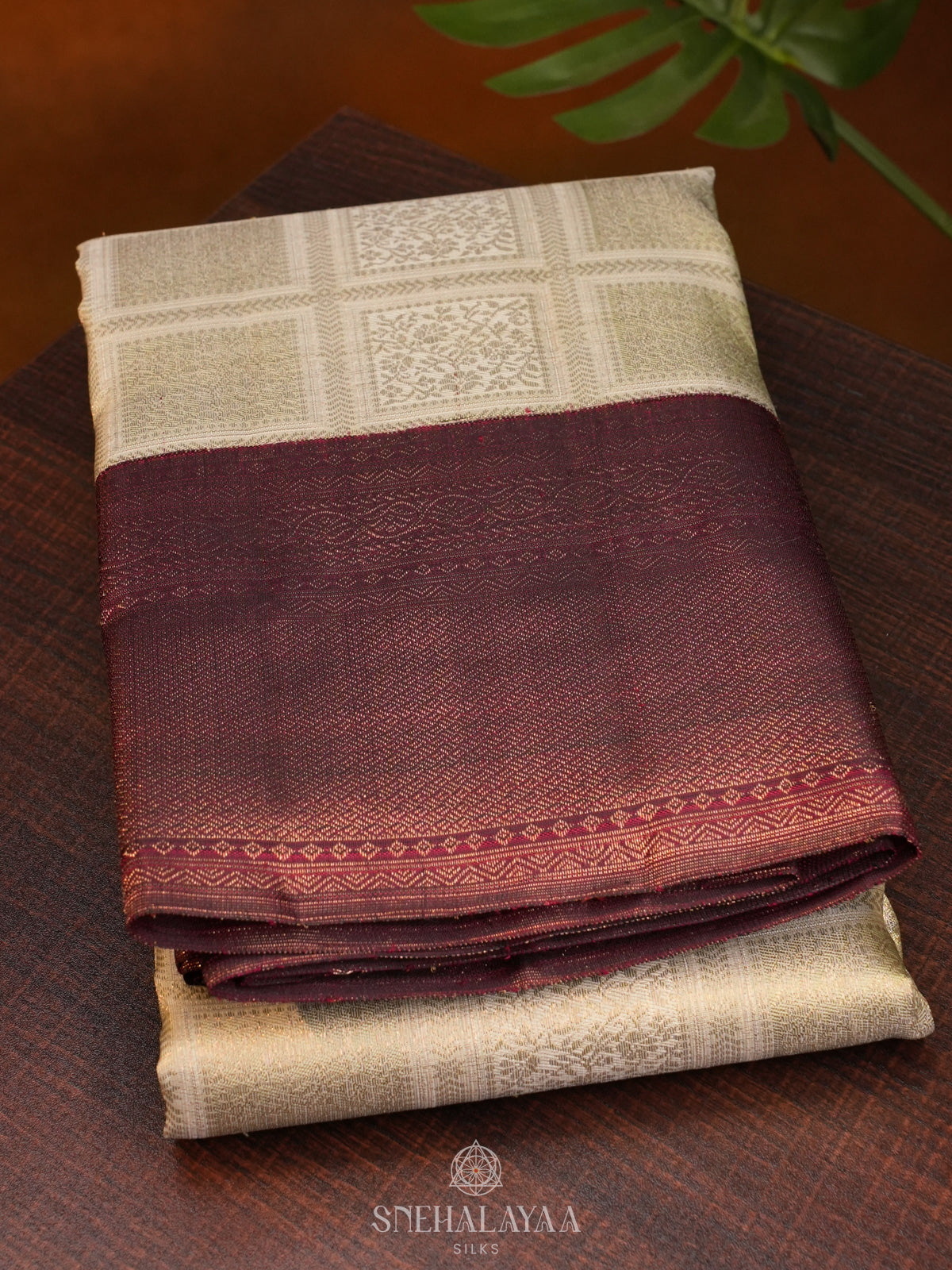 White Kanjivaram Silk Saree