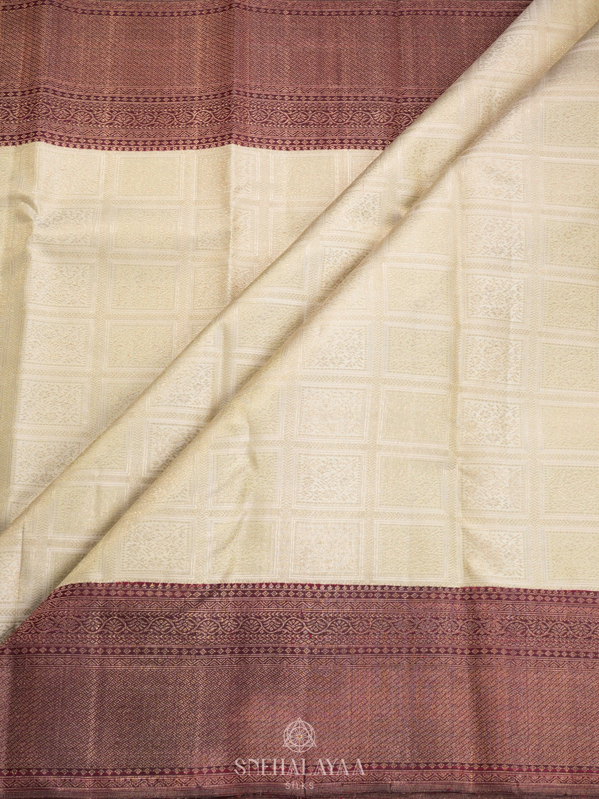 White Kanjivaram Silk Saree