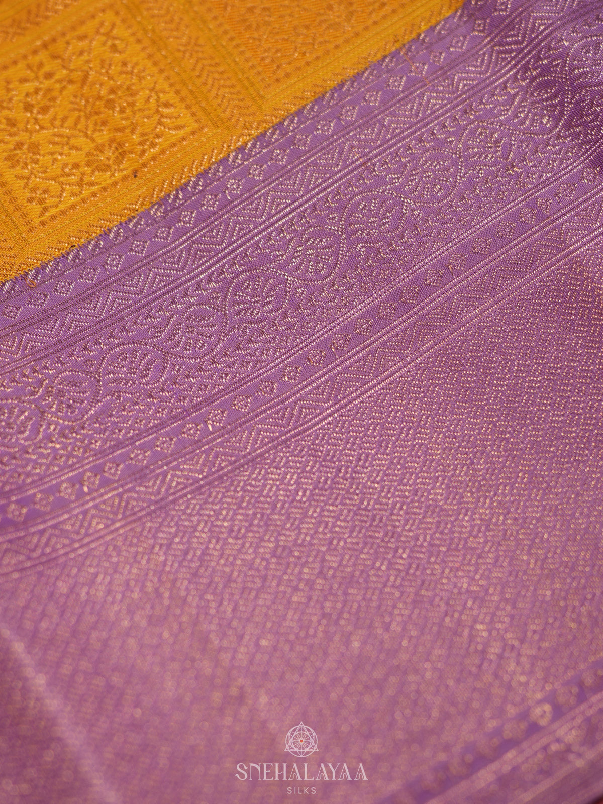 Mango Yellow Tissue Kanjivaram Silk Saree