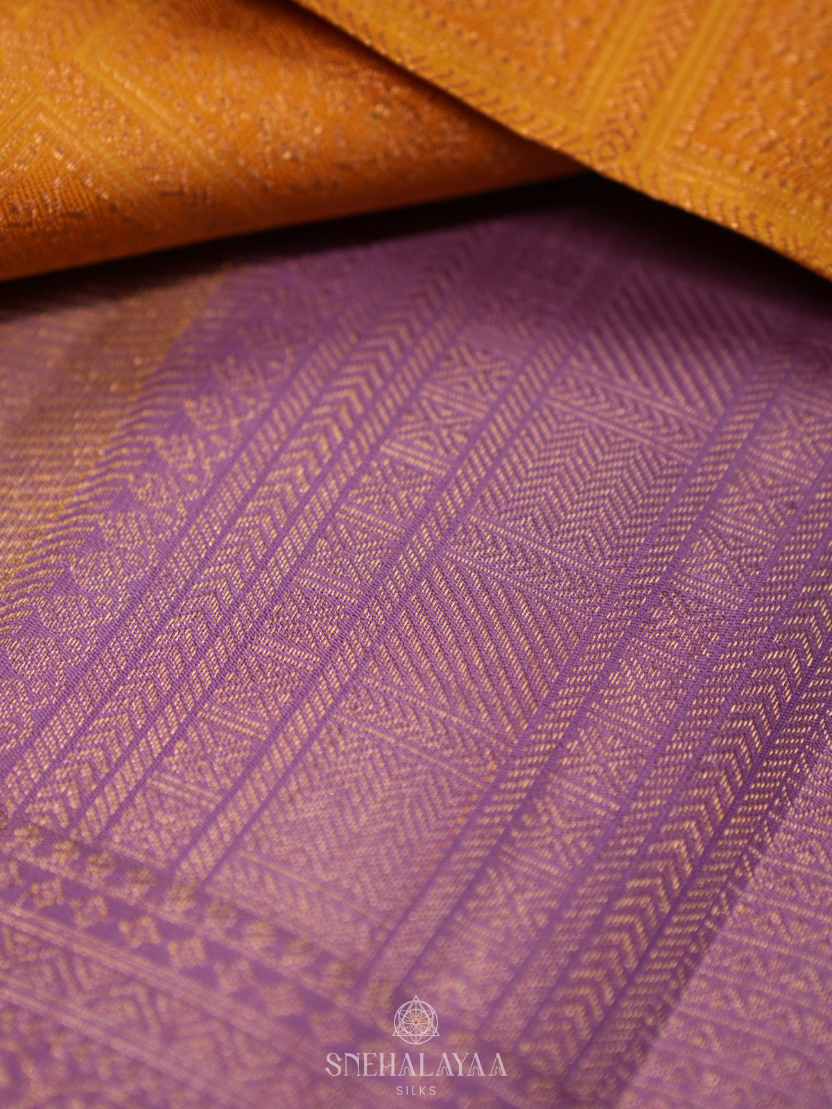 Mango Yellow Tissue Kanjivaram Silk Saree