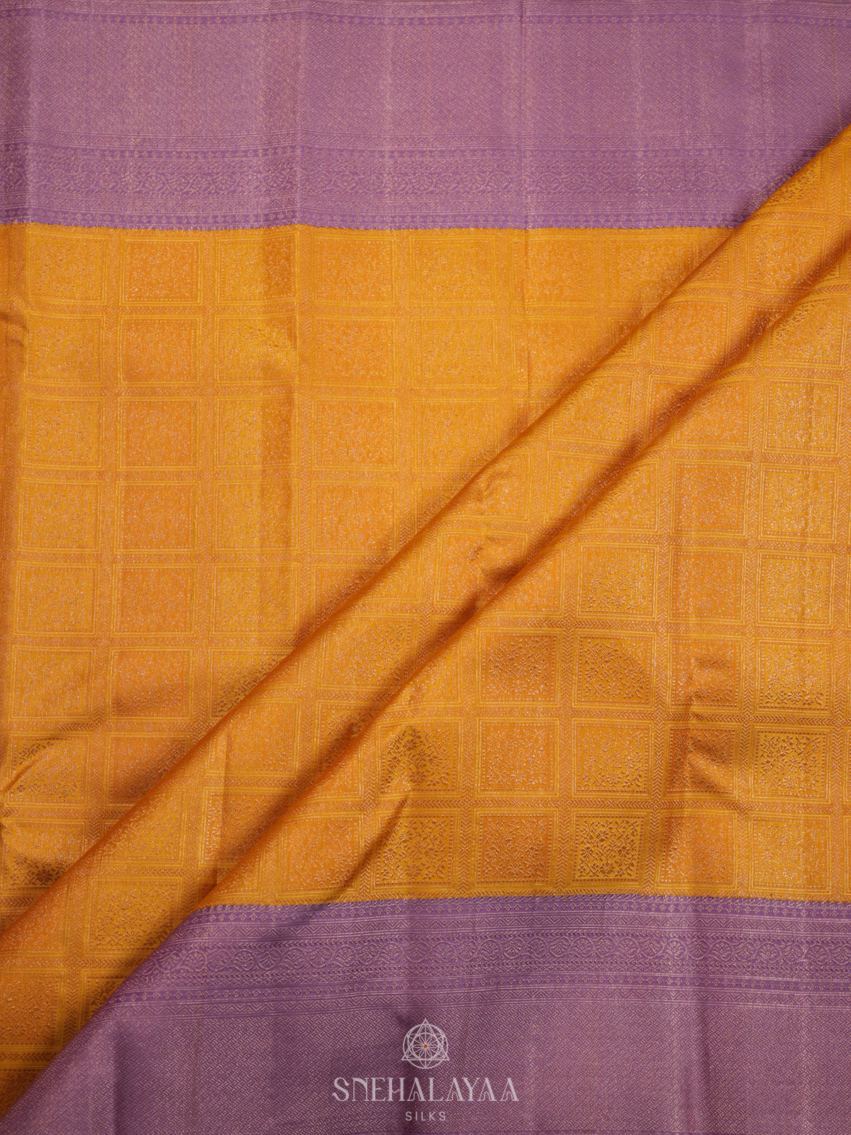Mango Yellow Tissue Kanjivaram Silk Saree