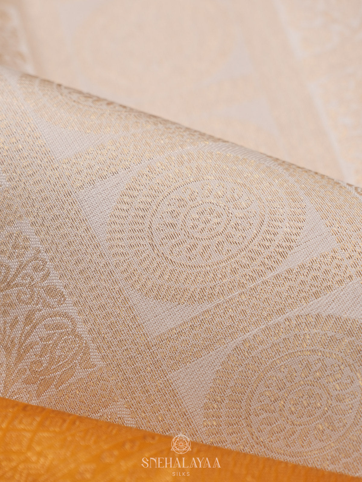 White Kanjivaram Silk Saree