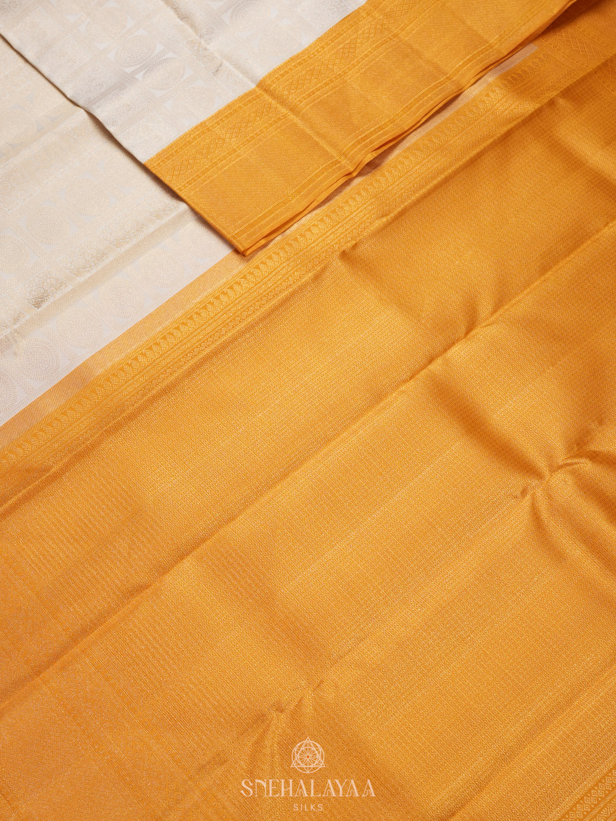 White Kanjivaram Silk Saree