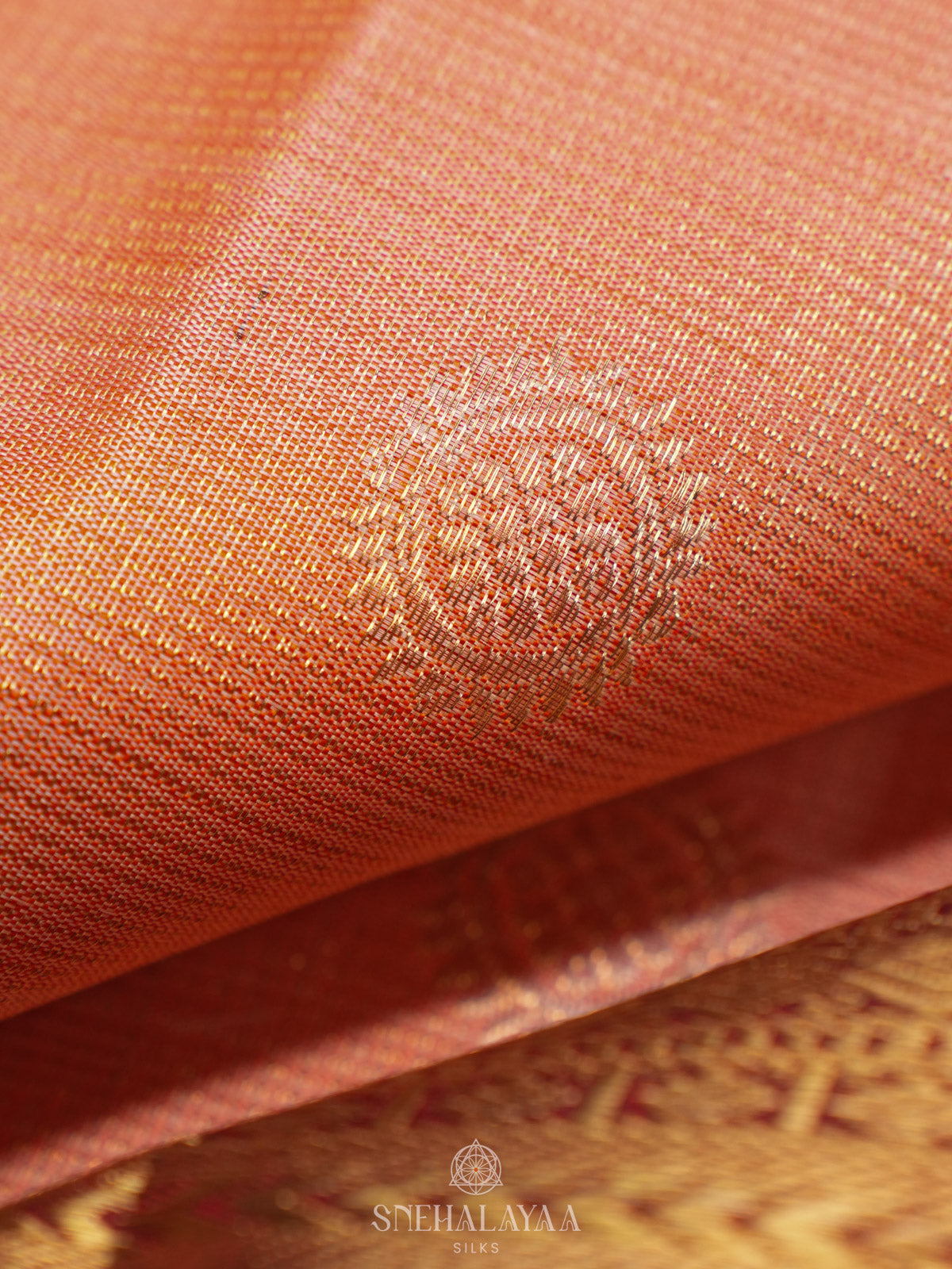 Peach Kanjivaram Silk Saree