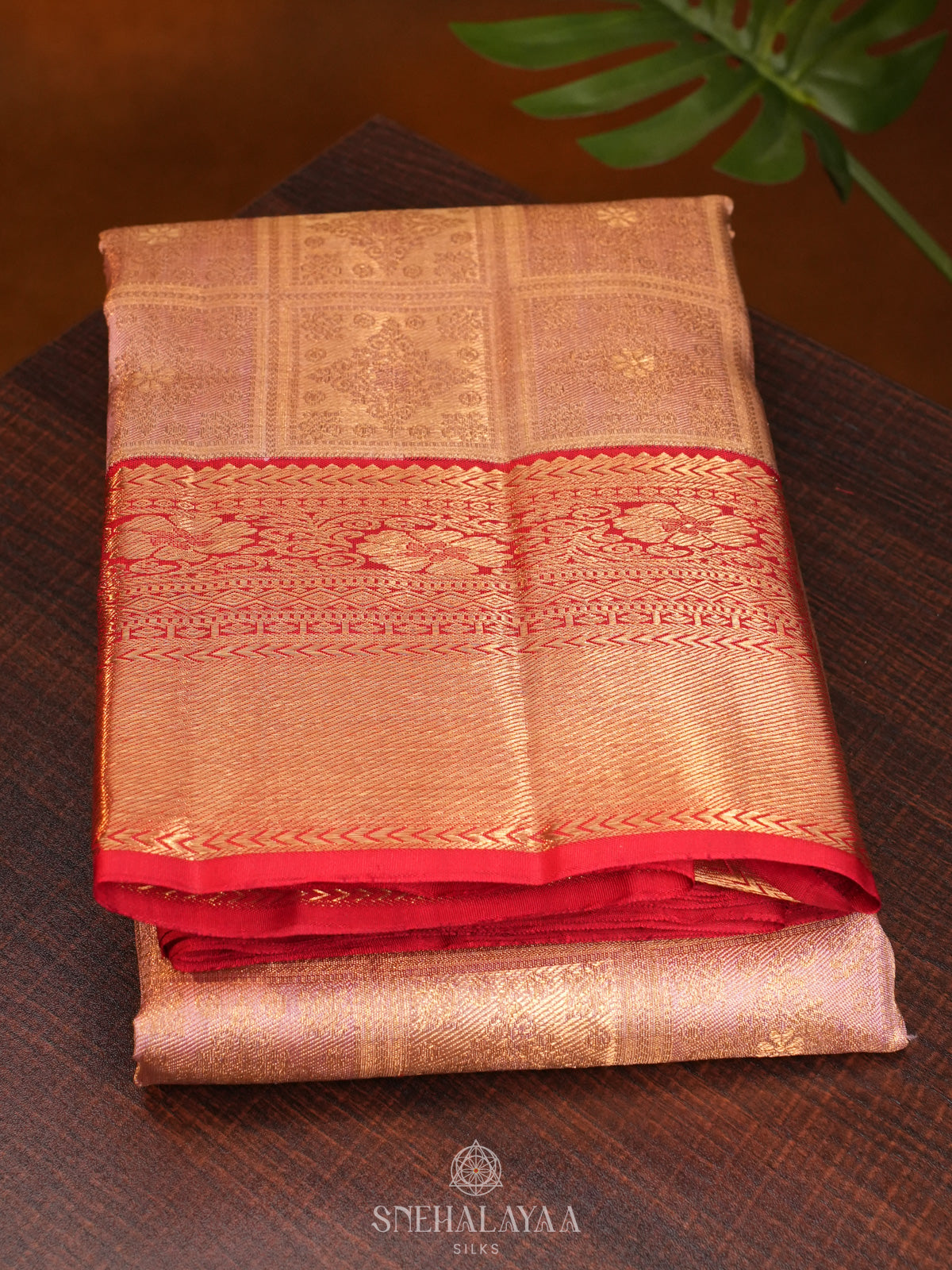 Baby Pink Kanjivaram Silk Saree