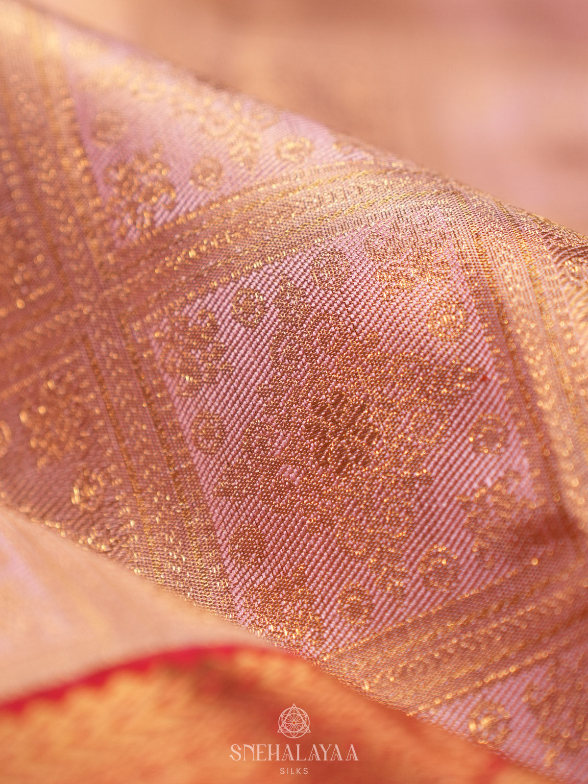 Baby Pink Kanjivaram Silk Saree