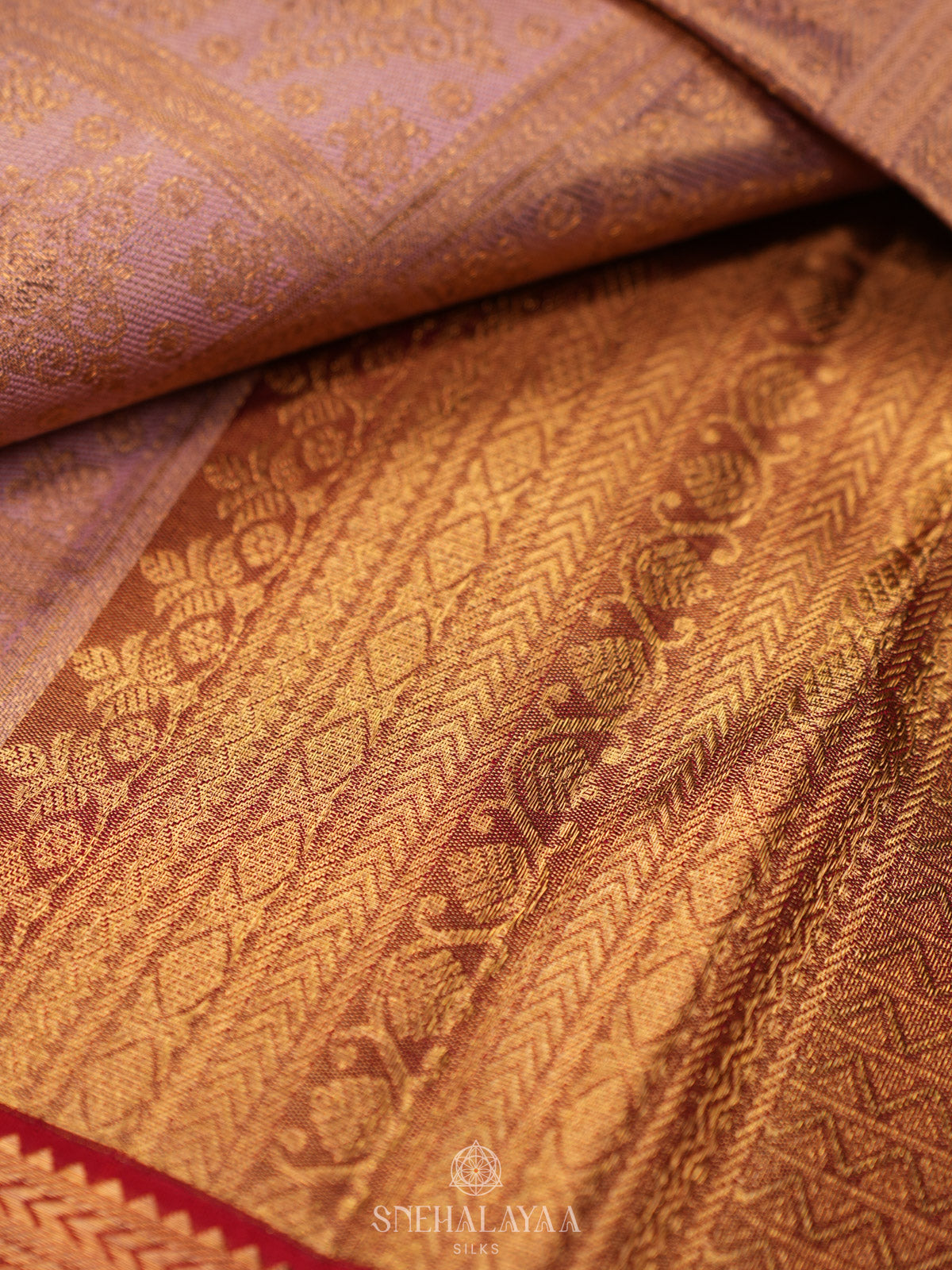 Baby Pink Kanjivaram Silk Saree