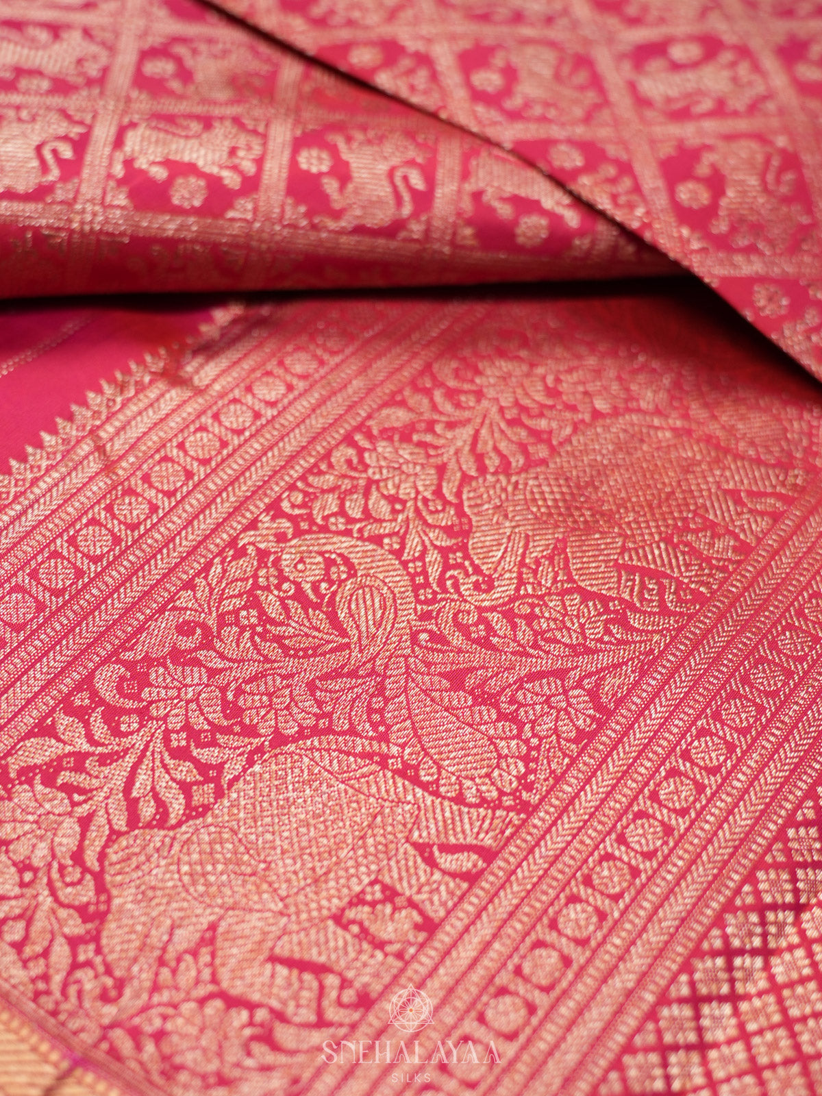 Pink Kanjivaram Silk Saree
