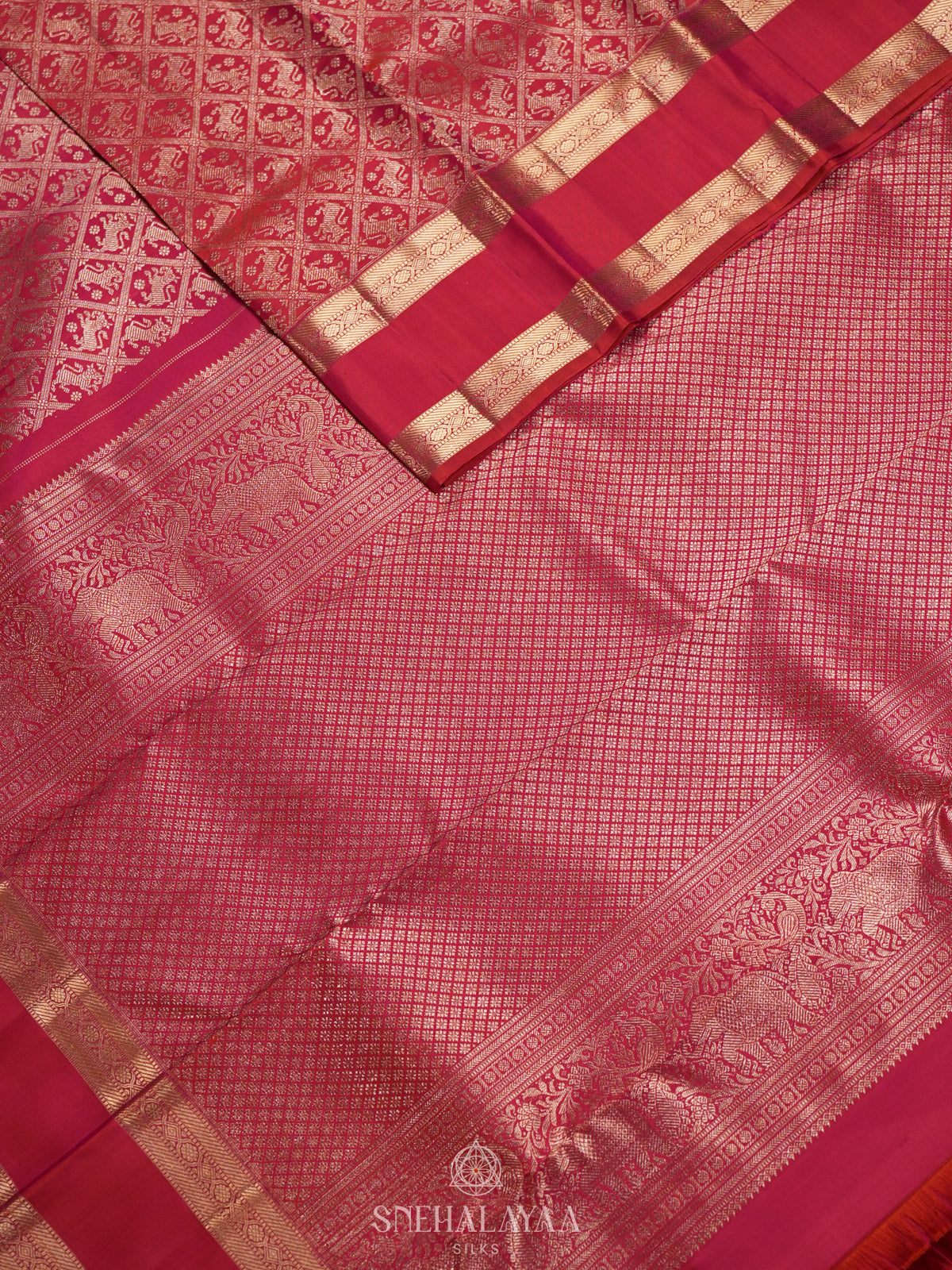Pink Kanjivaram Silk Saree