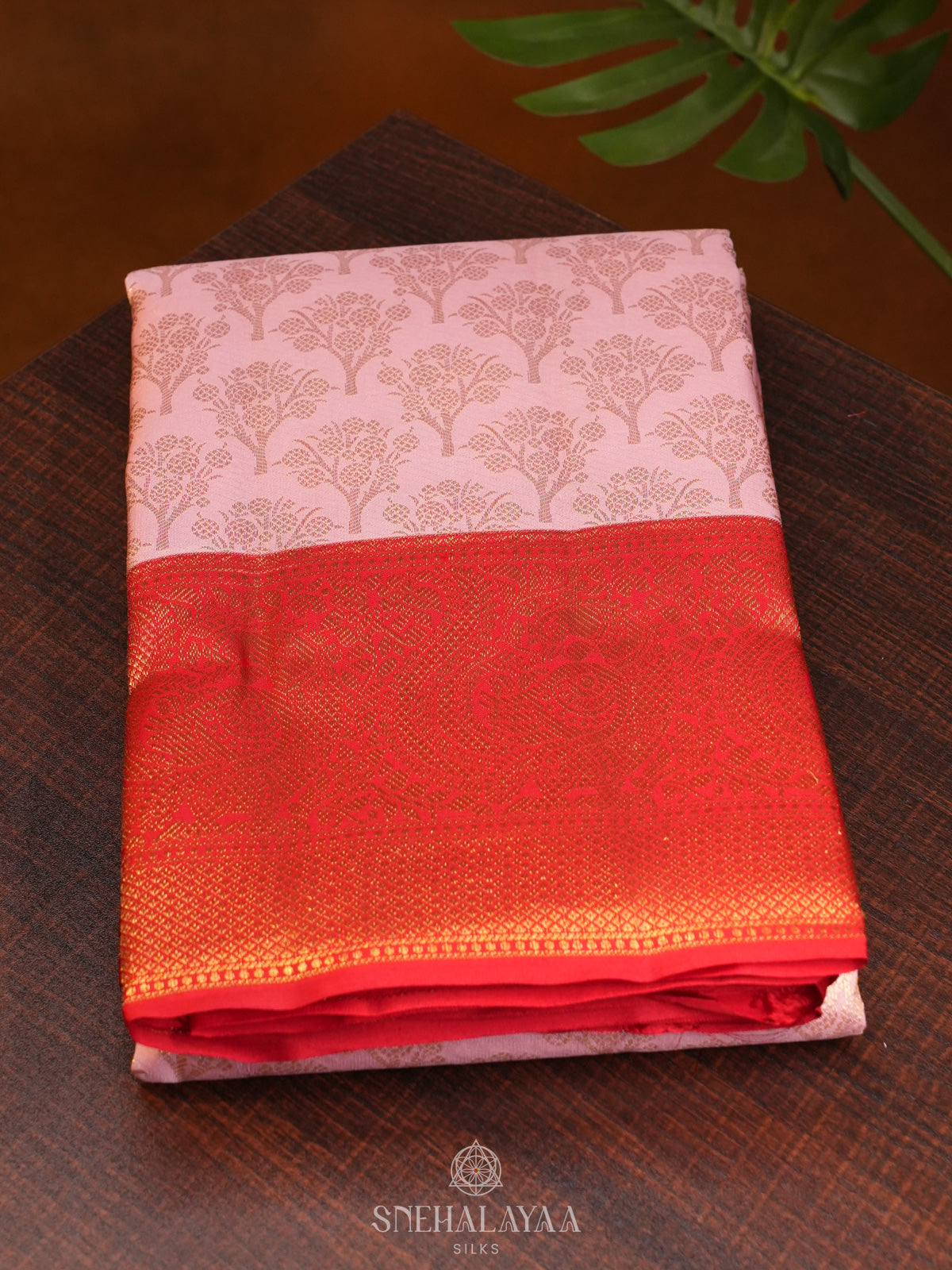Baby Pink Kanjivaram Silk Saree