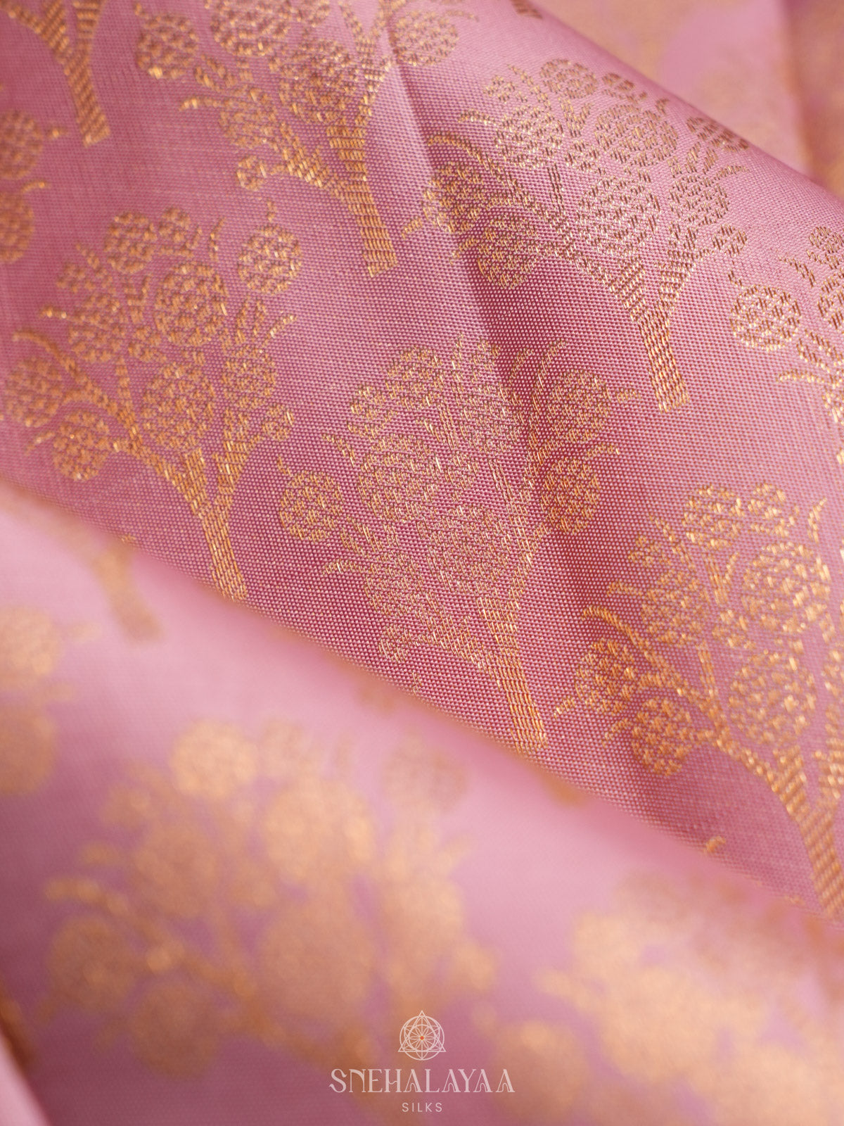 Baby Pink Kanjivaram Silk Saree