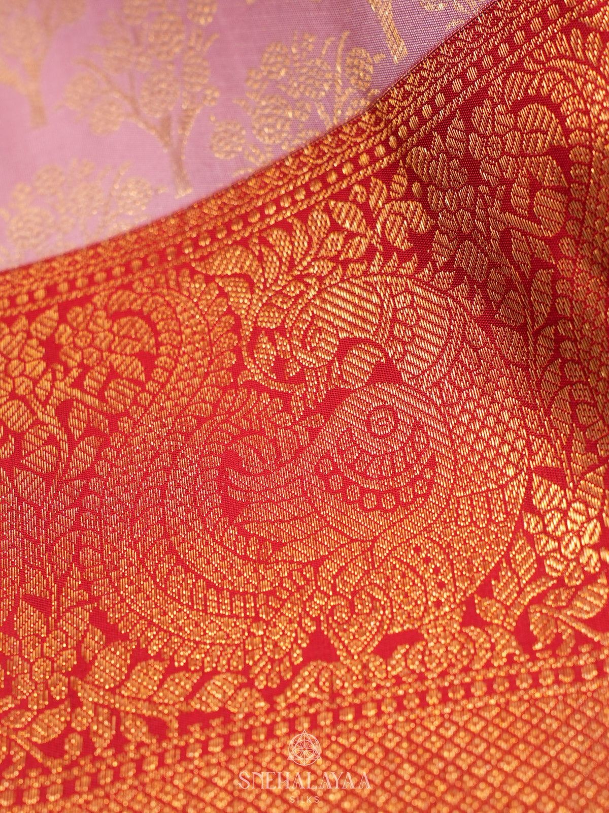 Baby Pink Kanjivaram Silk Saree