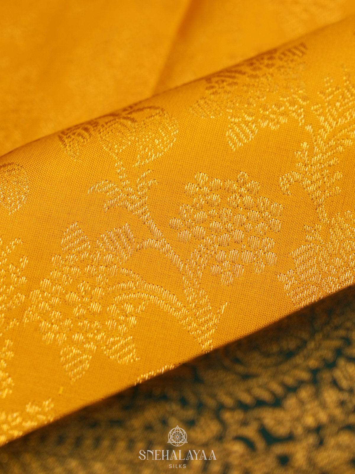 Mango Yellow Kanjivaram Silk Saree