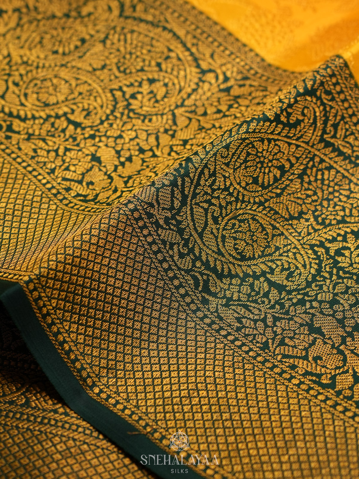 Mango Yellow Kanjivaram Silk Saree