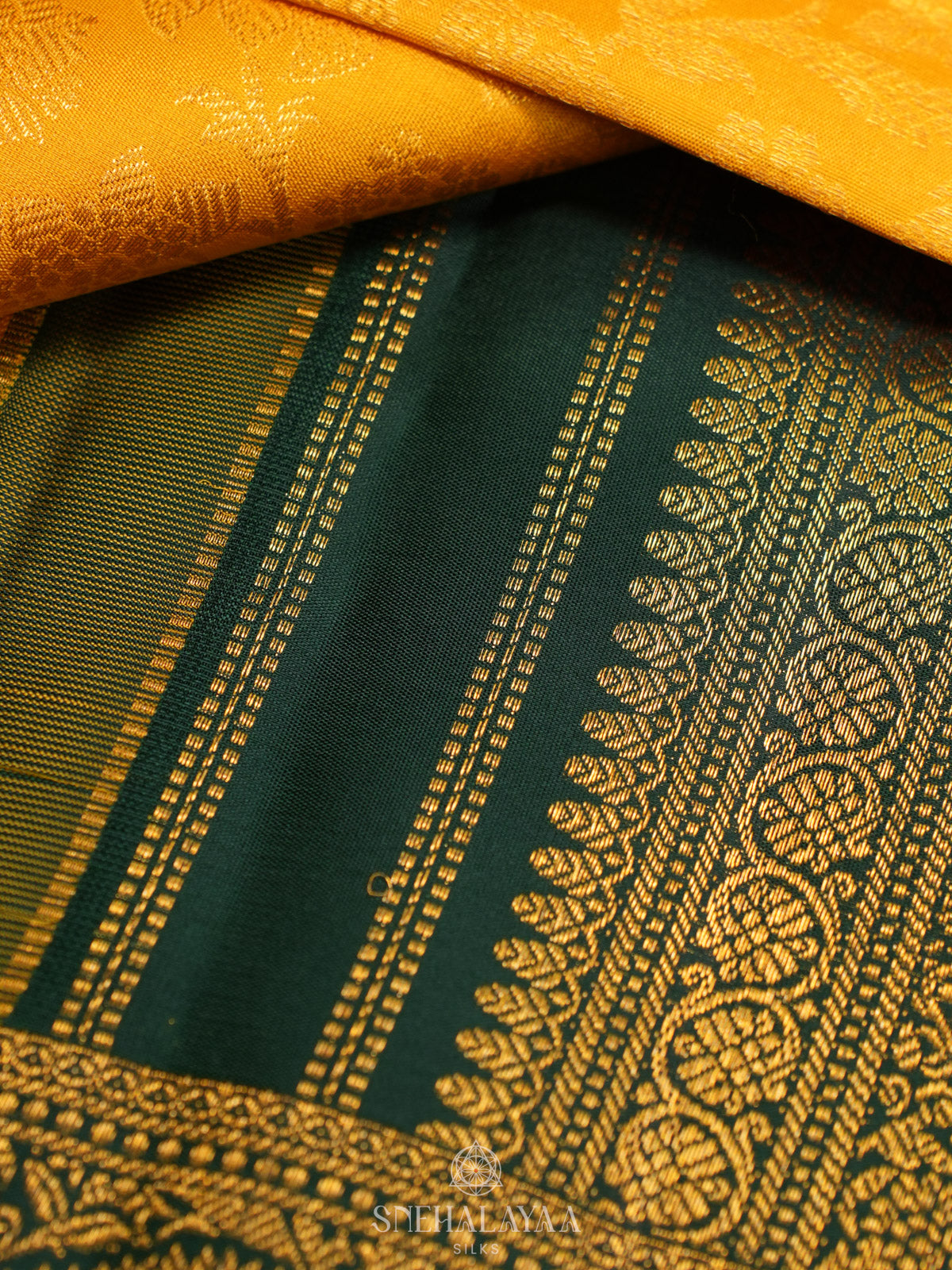 Mango Yellow Kanjivaram Silk Saree