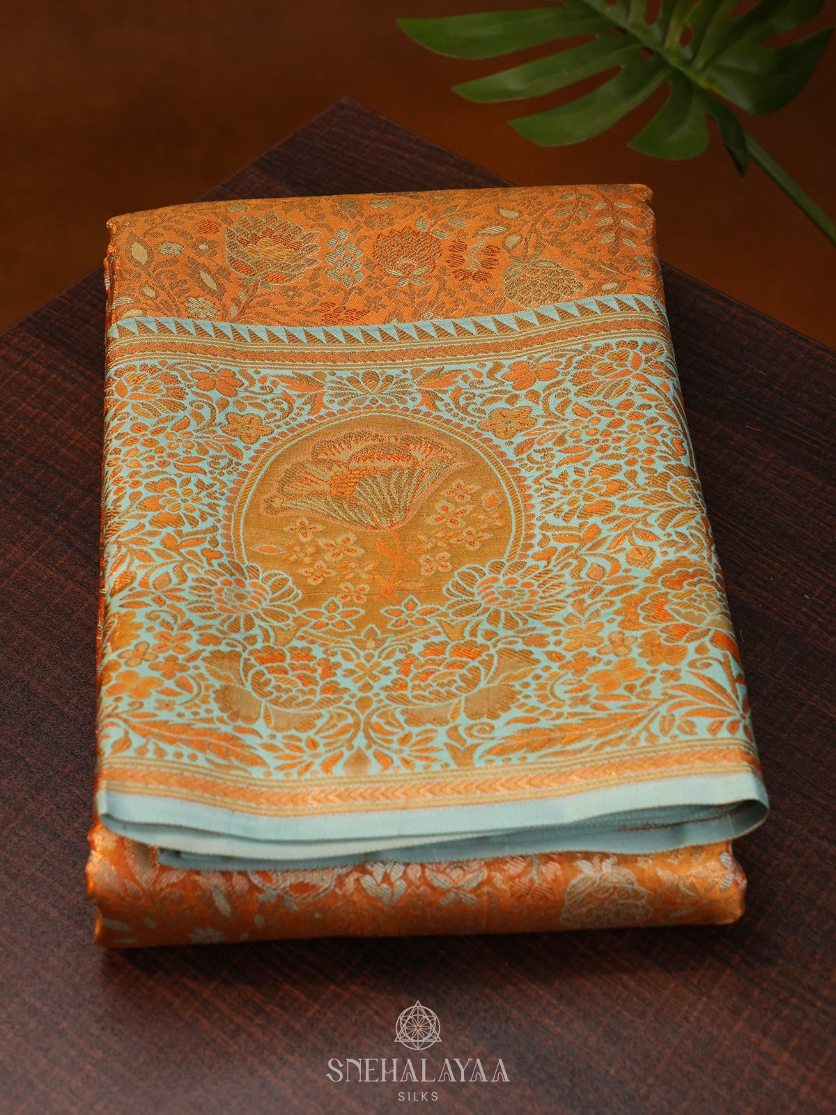 Orange Kanjivaram Silk Saree