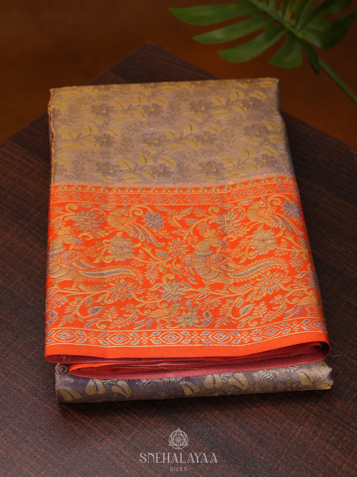 Lavender Tissue Kanjivaram Silk Saree