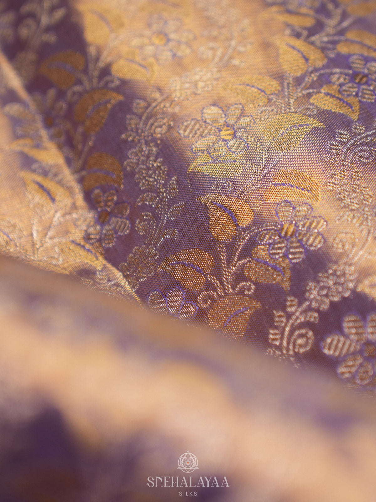 Lavender Tissue Kanjivaram Silk Saree