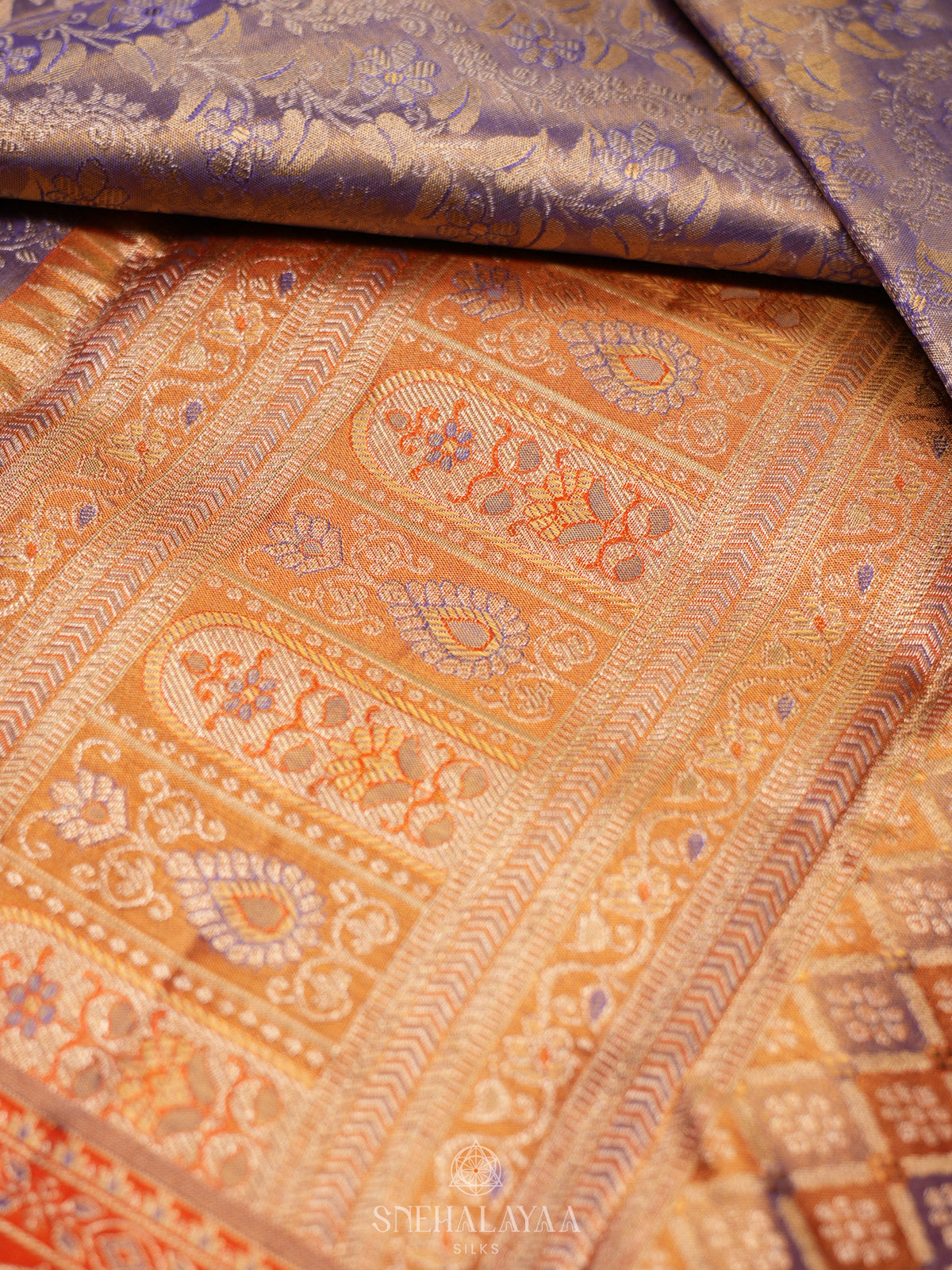 Lavender Tissue Kanjivaram Silk Saree