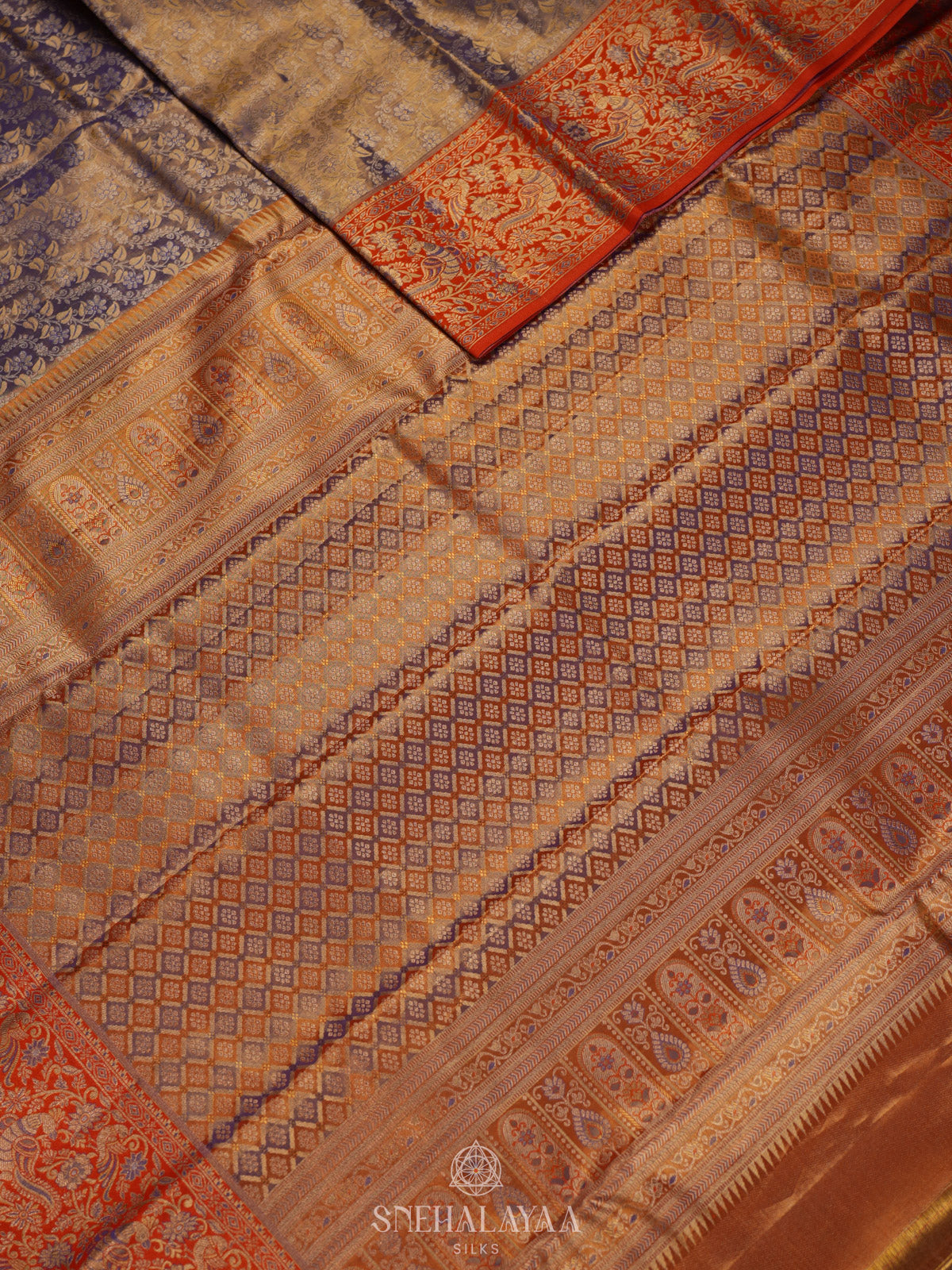 Lavender Tissue Kanjivaram Silk Saree