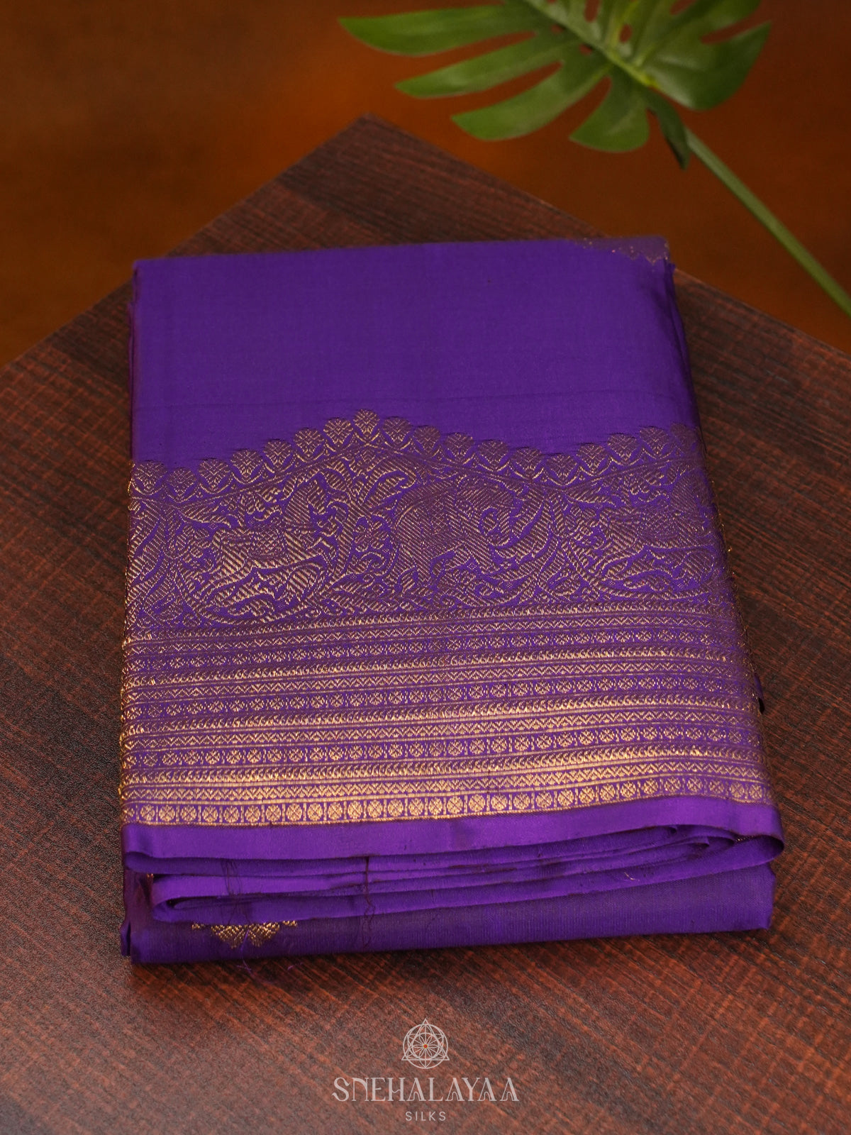 Purple Kanjivaram Silk Saree