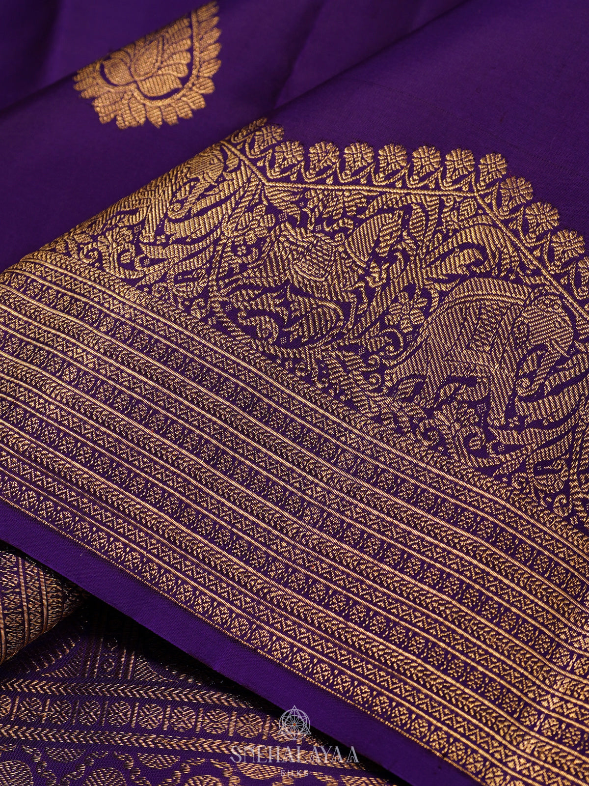 Purple Kanjivaram Silk Saree