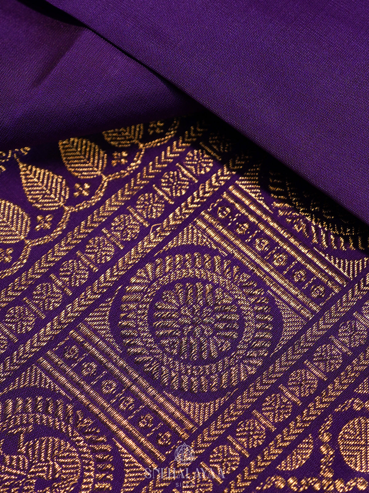 Purple Kanjivaram Silk Saree
