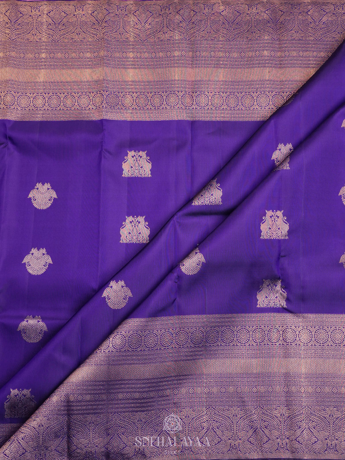 Purple Kanjivaram Silk Saree