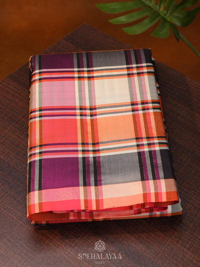 Multicolour Kanjivaram Silk Saree