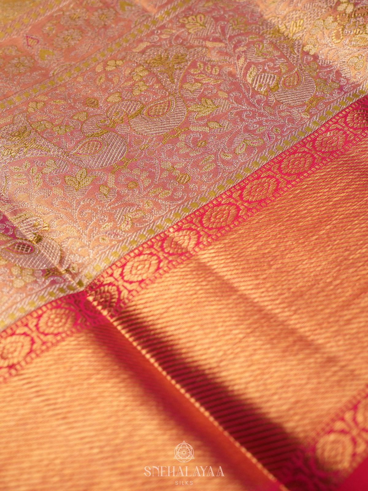 Olive Green Kanjivaram Silk Saree