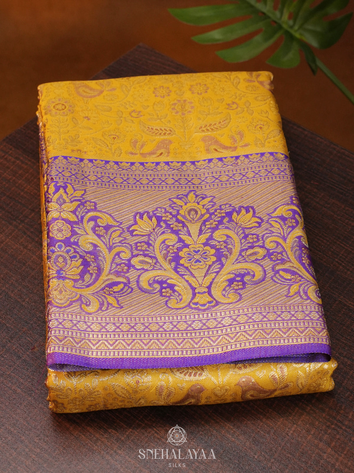 Yellow  Kanjivaram Silk Saree