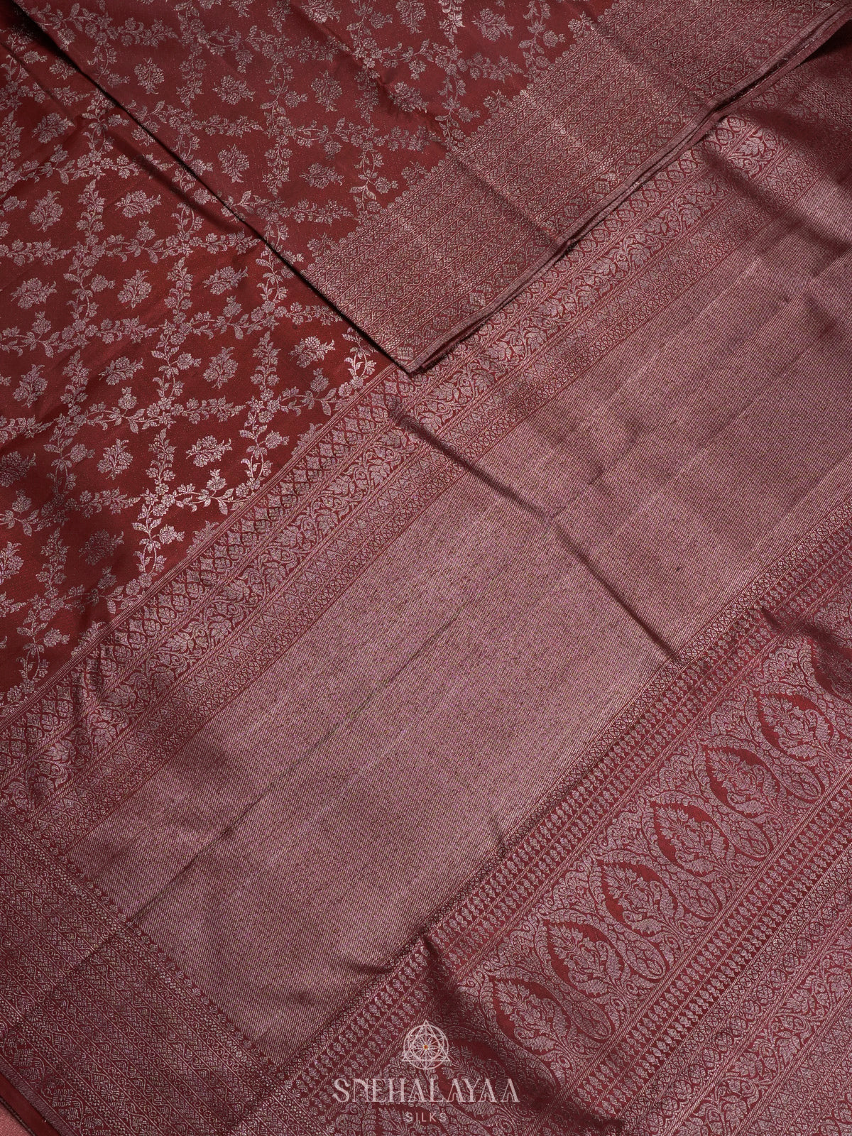 Brown Kanjivaram Silk Saree